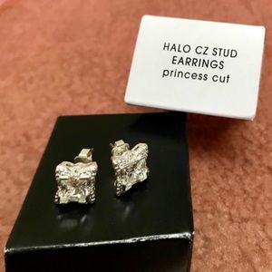 Stud Princess Cut Earrings